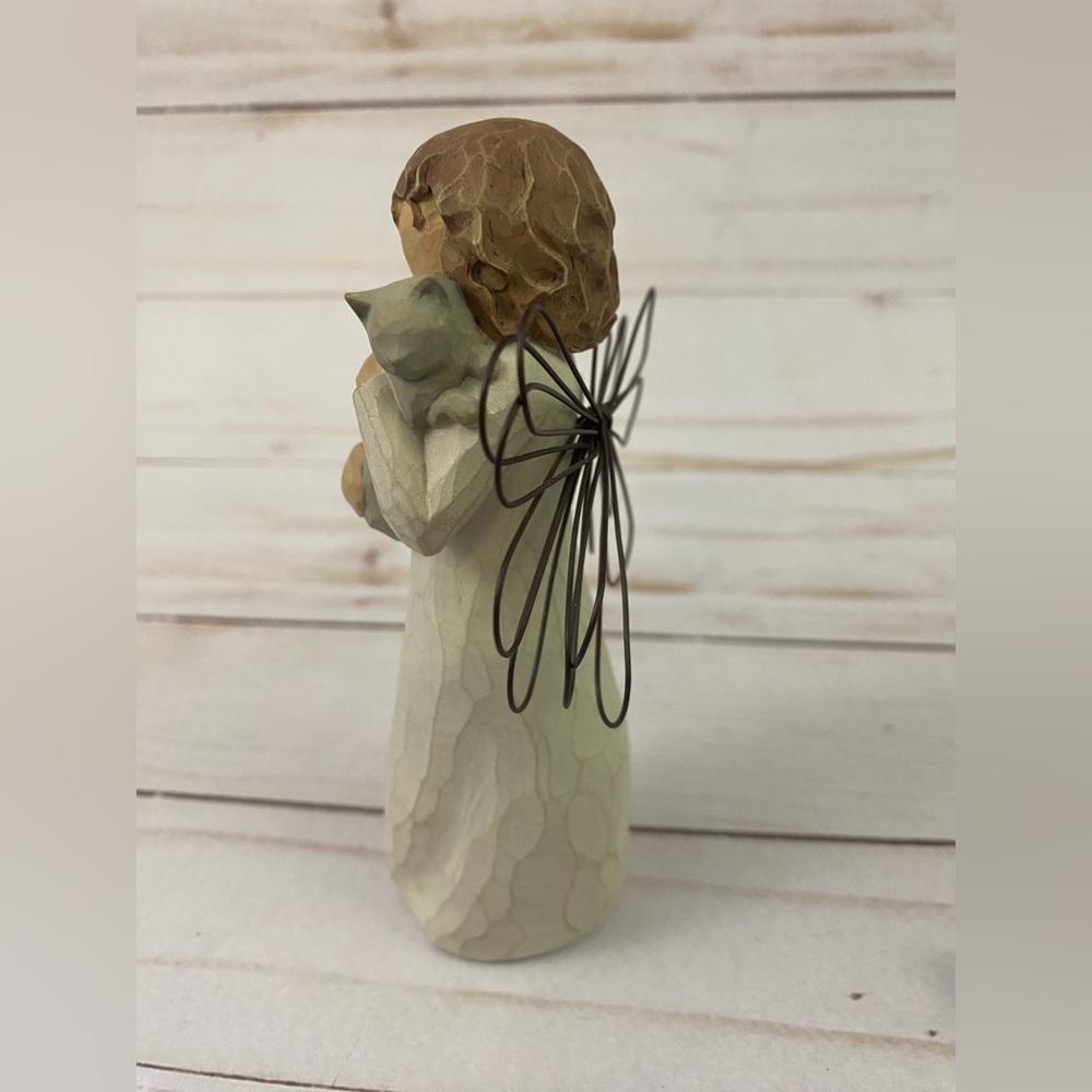 Willow Tree “ With Affection ” 2003 Demdaco Susan Lordi Girl Holding Cat Figure - Picture 2 of 8